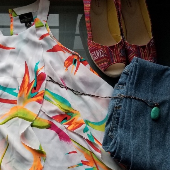 Sonoma women's high heel wedge boho 8.5 - Picture 9 of 10